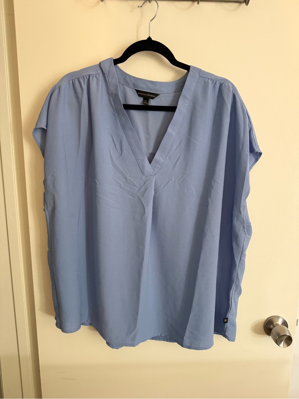 Banana Republic Light Blue V-Neck Top
